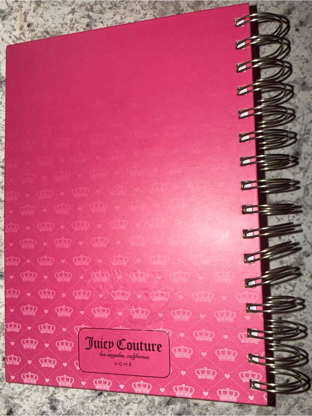 Juicy Couture Pink and Gold Spiral Journal - Picture 3 of 3